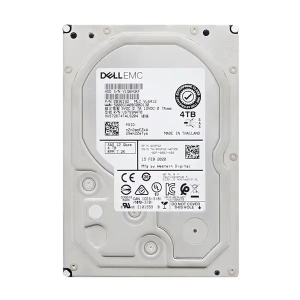 0CHPG2 Dell 4TB 12Gb/s SAS 7200 3.5-Inch Hard Drive