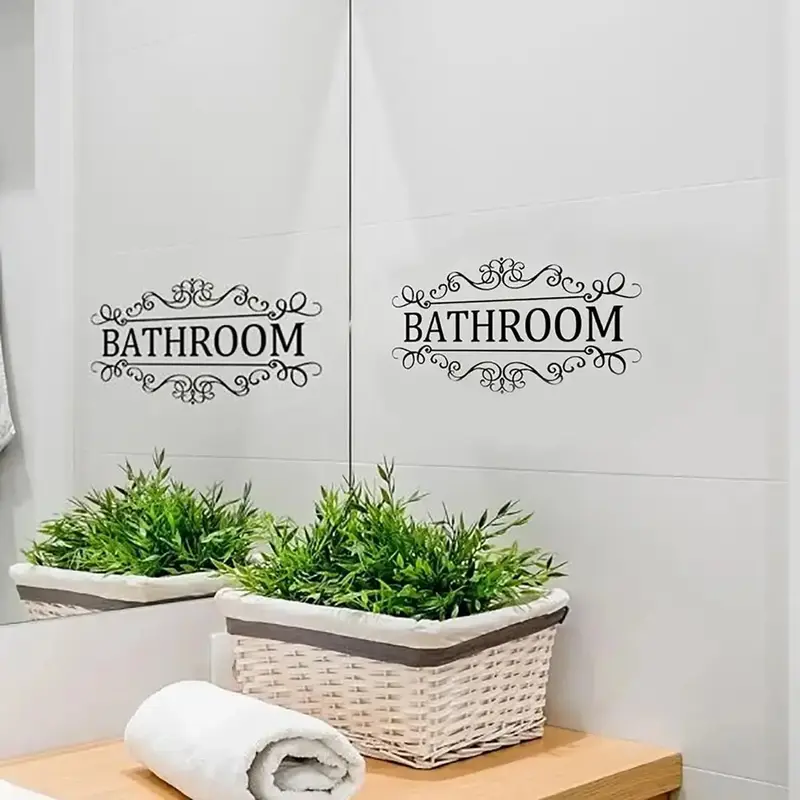 Letter Pattern Door Sticker, 1 Count Sweet Furniture, Waterproof Self Adhesive Door Decal, Decorative Wall Tiles Sticker, Dec...