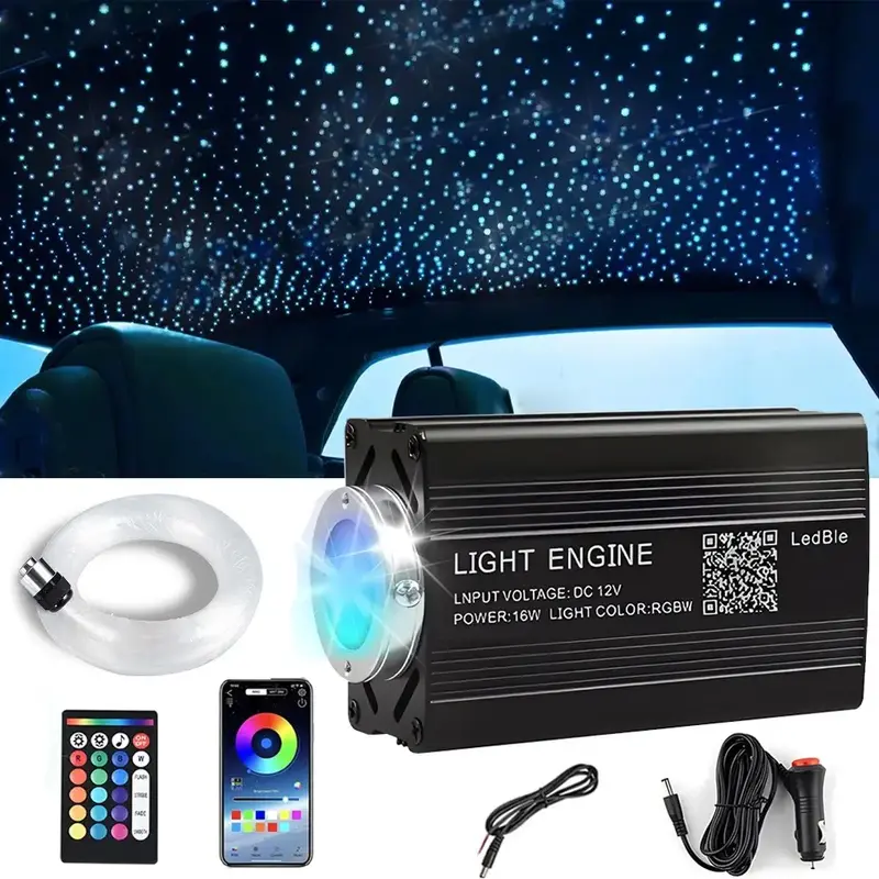Star Top Car Headliner Star Light Kit, Roof Ceiling Lights Fiber Optic Set, APP/Remote Control for Car