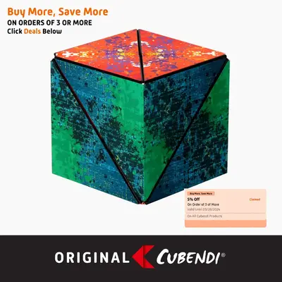 Cubendi Magic Fidget Toy Geometric Puzzle - Infinity Fidget Cube - Magnetic Shape Shifting Box Rare Earth Magnets infinity cu...