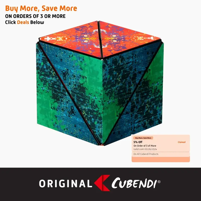 Cubendi Magic Fidget Toy Geometric Puzzle - Infinity Fidget Cube - Magnetic Shape Shifting Box Rare Earth Magnets infinity cu...