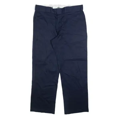 DICKIES 874 Workwear Mens Trousers Blue Regular Straight W34 L30