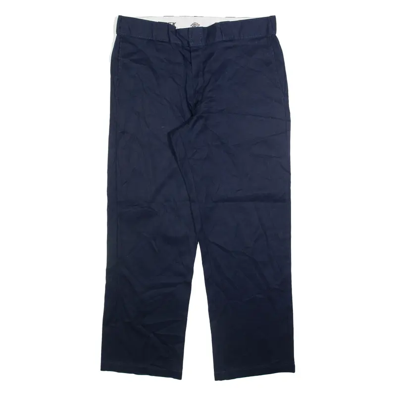 DICKIES 874 Workwear Mens Trousers Blue Regular Straight W34 L30