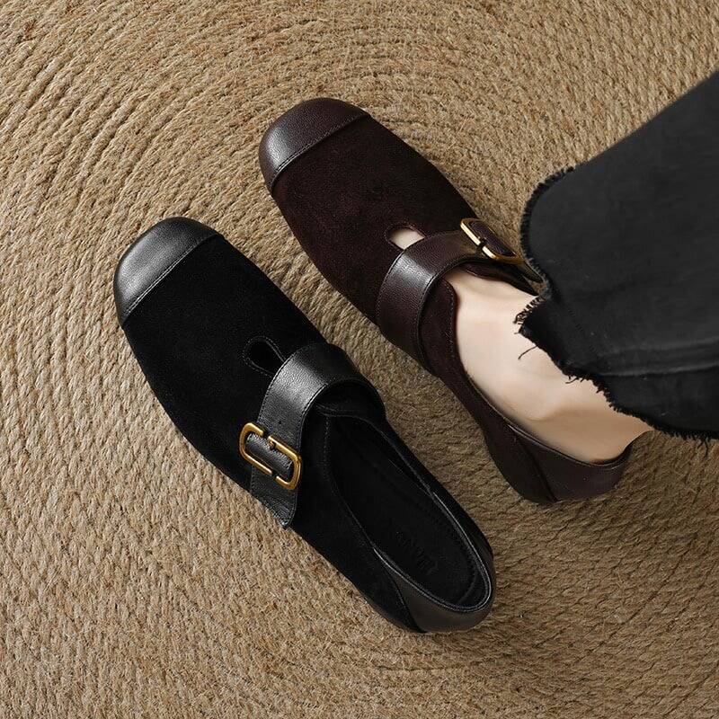 CHIKO Batzion Square Toe Block Heels Mary Jane Shoes