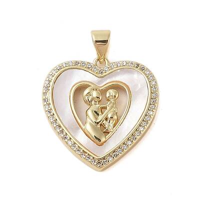 Brass Micro Pave Clear Cubic Zirconia Pendants