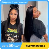 [HOT] Megalook 13x6 Glueless Lace Frontal Wig Pre-Everything Ear To Ear Natural Hairline HD Lace Skin Melted Silky Strai...