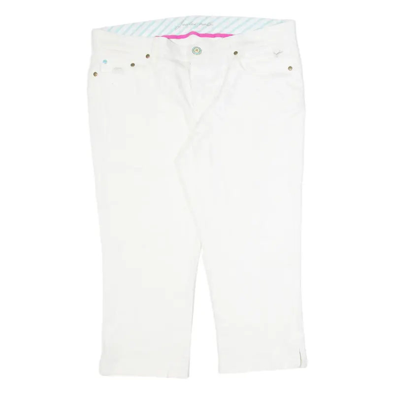 JOULES 3/4 Length Womens Jeans White Slim Straight W38 L22