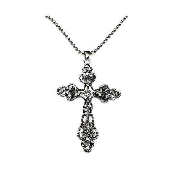 Cross Zinc Alloy Pendant Necklace