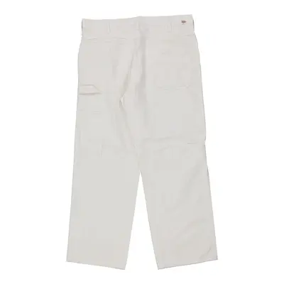 Dickies Carpenter Trousers - 34W 28L White Cotton