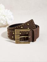 Women's Vintage Studded Decor PU Leather Belt, Fashion Belt for Party, Daily Clothing Decor, Trendy All-match & Exquisite Bel...