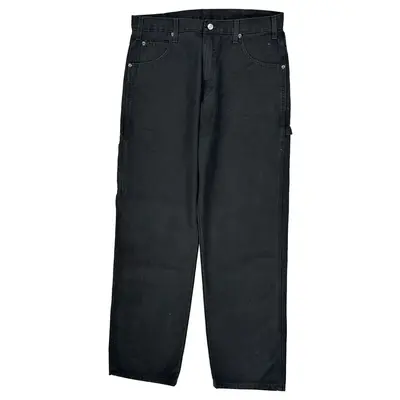 Dickies Carpenter Trousers - 34″ Waist Black Cotton