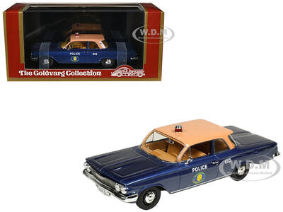 1961 Chevrolet Biscayne Nassau County Police Department Blue Metallic with Beige Top Limited Edition to 150 pieces Worldwid...