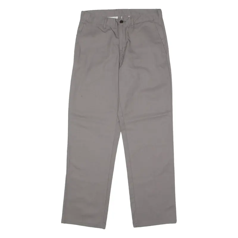 DICKIES Workwear Mens Twill Trousers Grey Slim Straight W30 L30