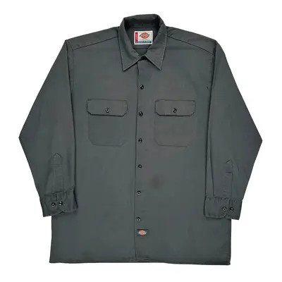 Dickies Shirt - Large Grey Polyester Blend | Size: large