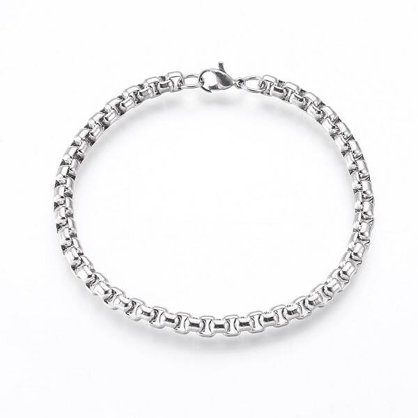 Tarnish Resistant 304 Stainless Steel Box Chain Bracelets