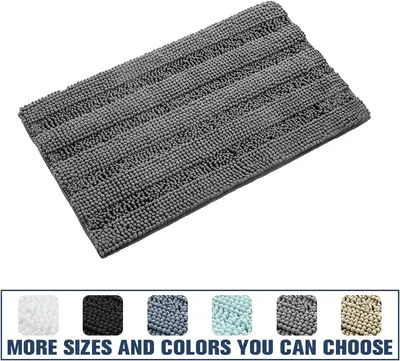Shilucheng Luxury Soft Chenille Rugs -Wash Free Anti-skid Mats & Rugs- Water Absorbent Rain Showers - Plush Unique Rugs for B...