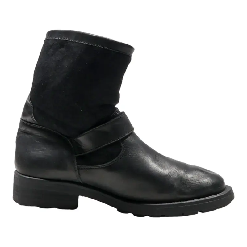 GUESS Ankle Boots Black Leather Womens UK 5