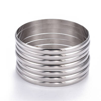 Non-Tarnish Fashion 304 Stainless Steel Buddhist Bangle Sets