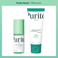 [Purito Official] BEST DUO FOR GLASS SKIN_(Centella Unscented Serum & Mighty Bamboo Panthenol Cream), Moisturizer, Vegan & Cr...