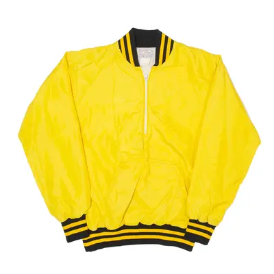 REYNOLD & SONS 1/4 Zip Pullover USA Jacket Yellow 90s Mens S
