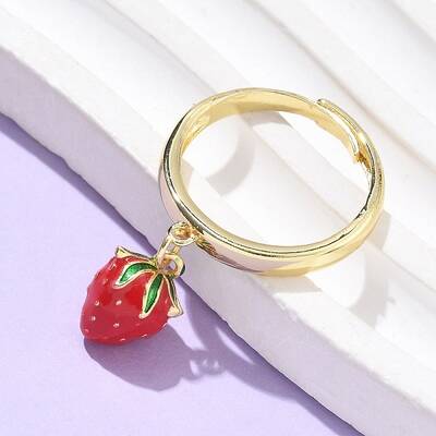 Brass with Enamel Finger Rings