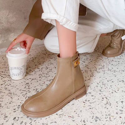 CHIKO Mejorana Round Toe Block Heels Ankle Boots
