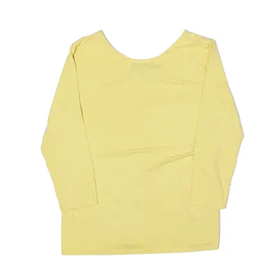 RALPH LAUREN T-Shirt Yellow 3/4 Sleeve Womens XS