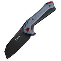 CJRB CUTLERY Tactical Knife Tigris (J1919) AR-RPM9 Steel Black PVD Blade Black&Blue G10 Handle for Man, Camping and FathersDa...