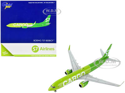 Boeing 737-800BCF Commercial Aircraft S7 Airlines Cargo Green 1/400 Diecast Model Airplane by GeminiJets