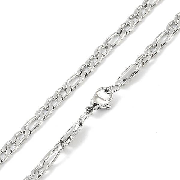 Non-Tarnish 201 Stainless Steel Figaro Chain Necklaces