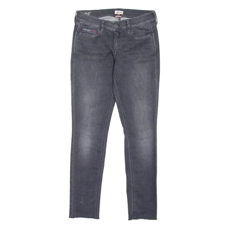HILFIGER DENIM Nora Womens Jeans Grey Slim Skinny Stone Wash W30 L30