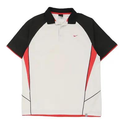 Nike Polo Shirt - XL White Cotton