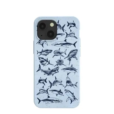 Powder Blue Great White iPhone 13 Mini Case
