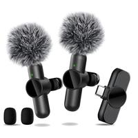 Wireless Lavalier Microphone, USB Rechargeable Wireless Microphone, Plug & Play Lapel Mic for Video Recording, Teaching, Inte...