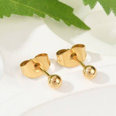 Ion Plating(IP) 304 Stainless Steel Stud Earrings