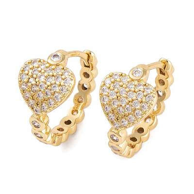 Rack Plating Brass Cubic Zirconia  Earrings