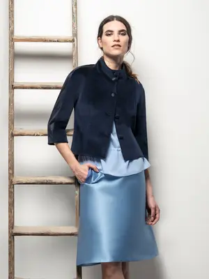 CALA | High-Waist A-Line Skirt | Colour: Peach Blush | Size: UK 8 (US 2)