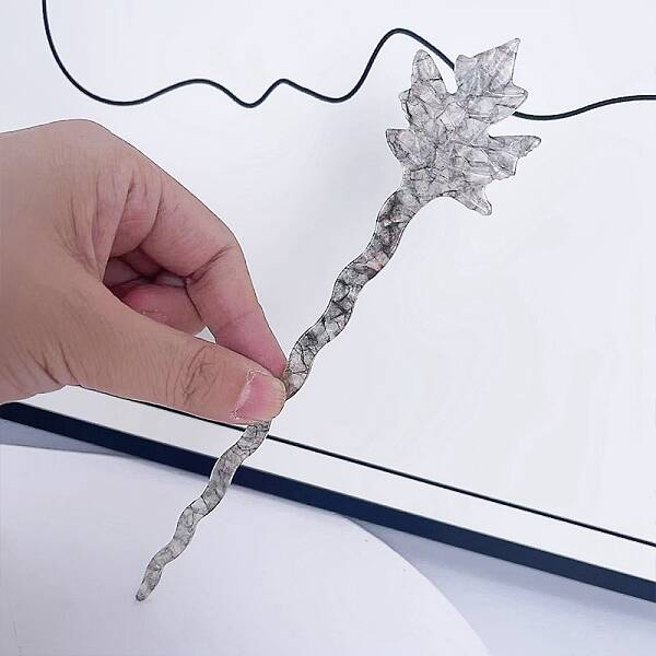 Leaf Cellulose Acetate(Resin) Hair Sticks