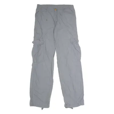 CARHARTT WIP Cargo Womens Canvas Trousers Grey Regular Straight W28 L32