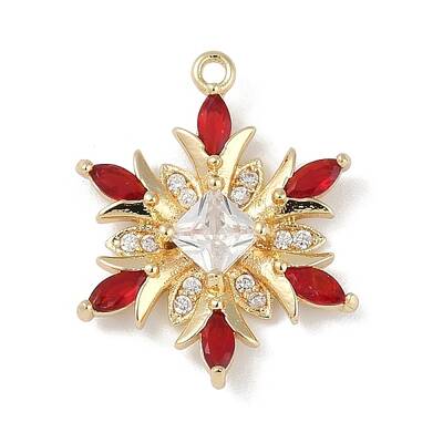 Christmas Theme Brass Micro Pave Cubic Zirconia Pendants