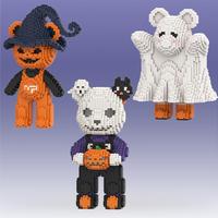 Halloween Themed Building Blocks, 1 Set DIY Small Building Blocks Model, Creative Toy, Decompression Toy, Birthday Gift, Holi...