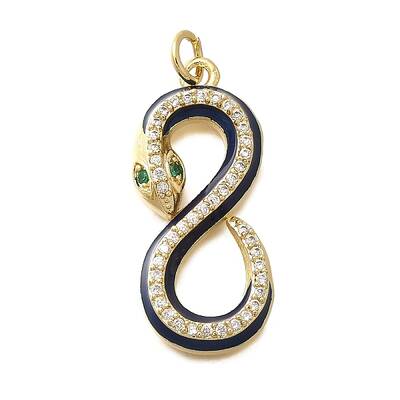 Brass Micro Pave Cubic Zirconia Pendants