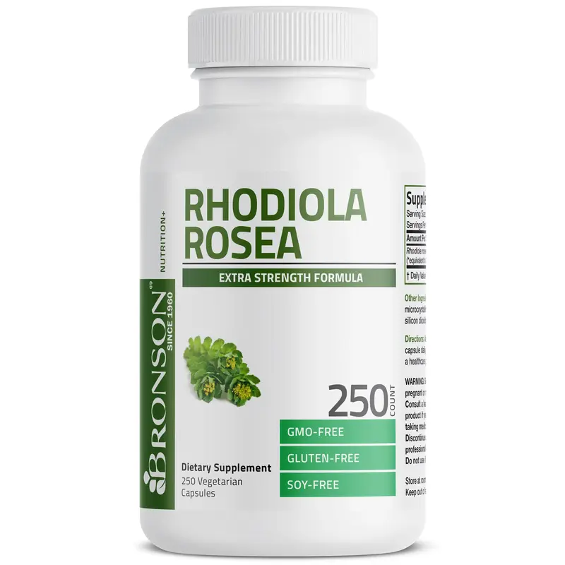 Rhodiola Rosea Root - 1,000 mg Capsule for Health and Fitness - Supplement cortisol  supplement  women