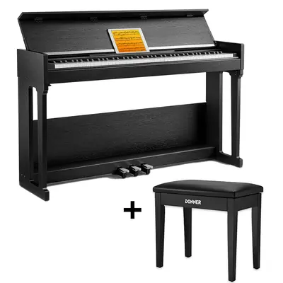 Donner DDP-90 PRO Weighted Home Digital Piano - Piano + Single Piano Bench