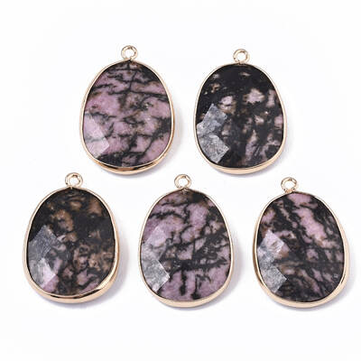 Natural Rhodonite Pendants