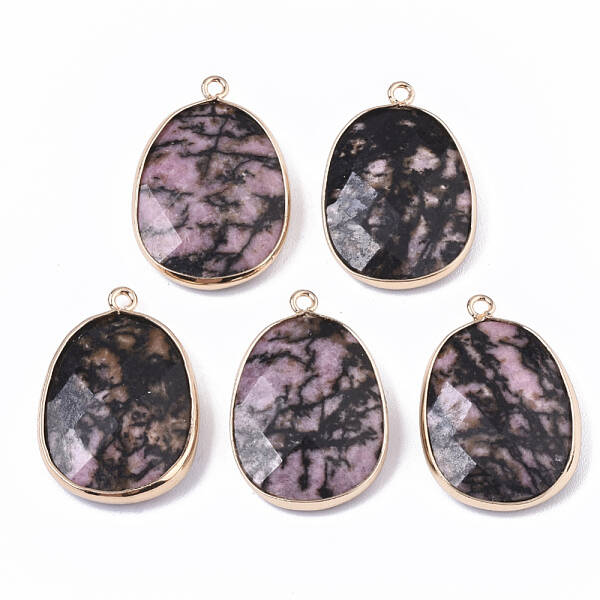 Natural Rhodonite Pendants