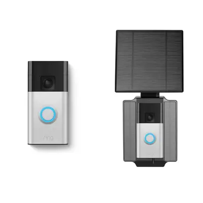 Ring Battery Doorbell (2024 Release) + Wasserstein Universal Solar Charger Bundle