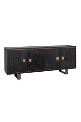 Black Oak Gold Accent Sideboard | OROA Hunter