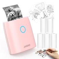 JADENS Mini Sticker Printer-2 Inch Bluetooth Thermal Pocket Printer,Inkless Portable Printer for Study Notes,Photos, Memos,Li...