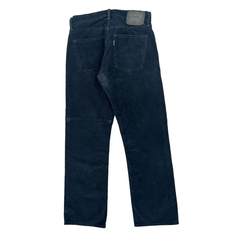 514 Levis Cord Trousers - 31? Waist Dark Wash Cotton Blend